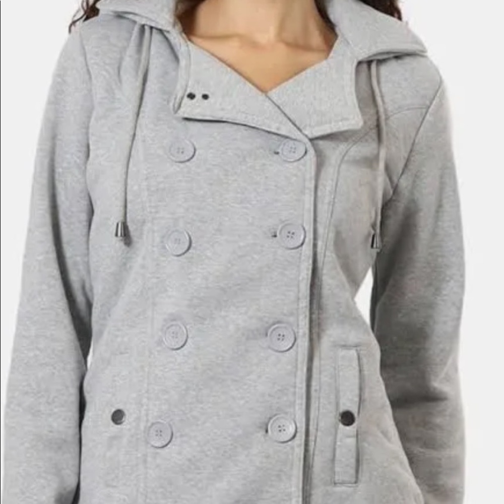 Grey Buttoned Jacket